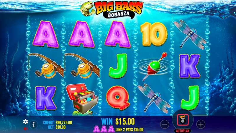 Comparison of winnings of different Big Bass games