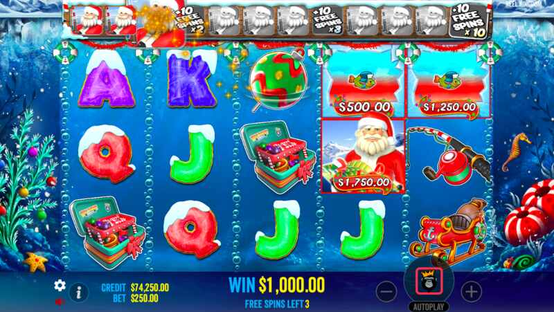 game mechanics of christmas big bass bonanza slot